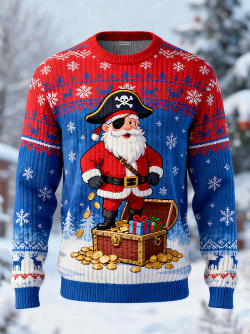 Men's Retro Casual Christmas Art Ugly Sweater