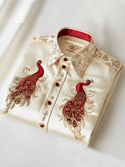 Men's Satin Luxe Long Sleeve Button Down Shirt