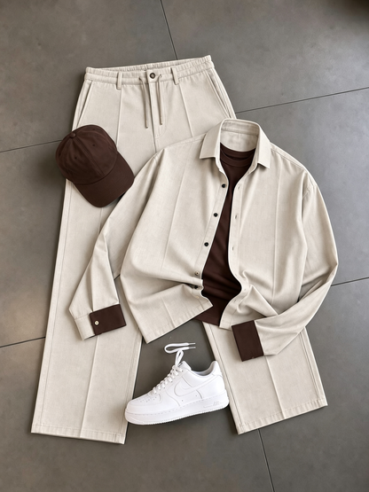 Men's Long-Sleeve Shirt and Pants Set