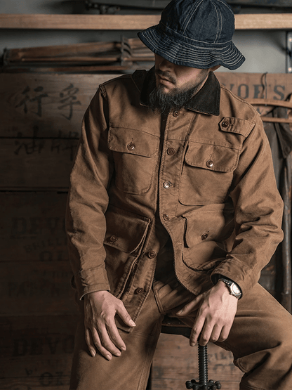 Men's Stylish Multi-Pocket Design Zipper Casual Jacket