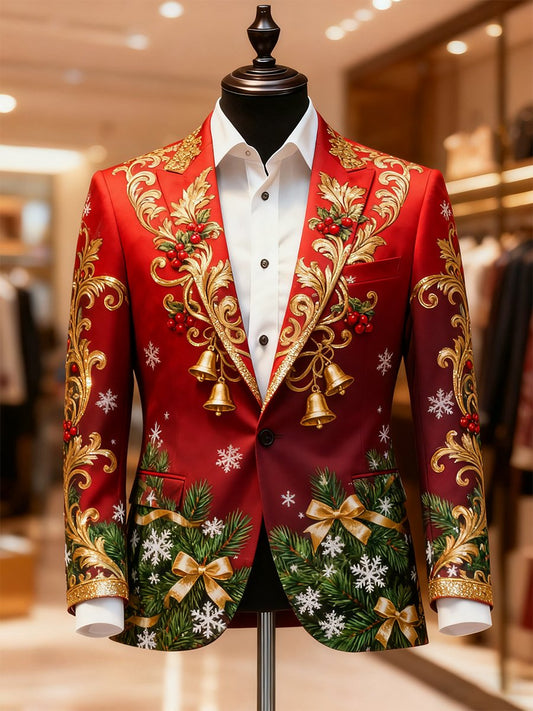 Men's Business Casual Christmas Suit Outerwear