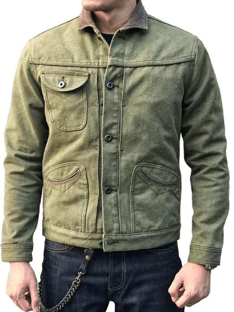 Men's Western Outdoor Vintage Multi-Pocket Jacket