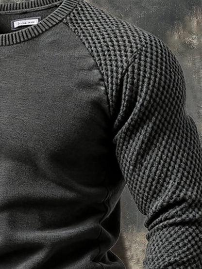 Men's Retro Comfort Fabric Splicing T-shirt
