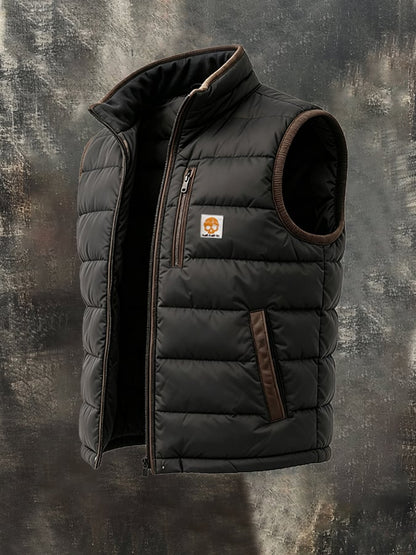 Men's Retro Padded Color-Block Vest