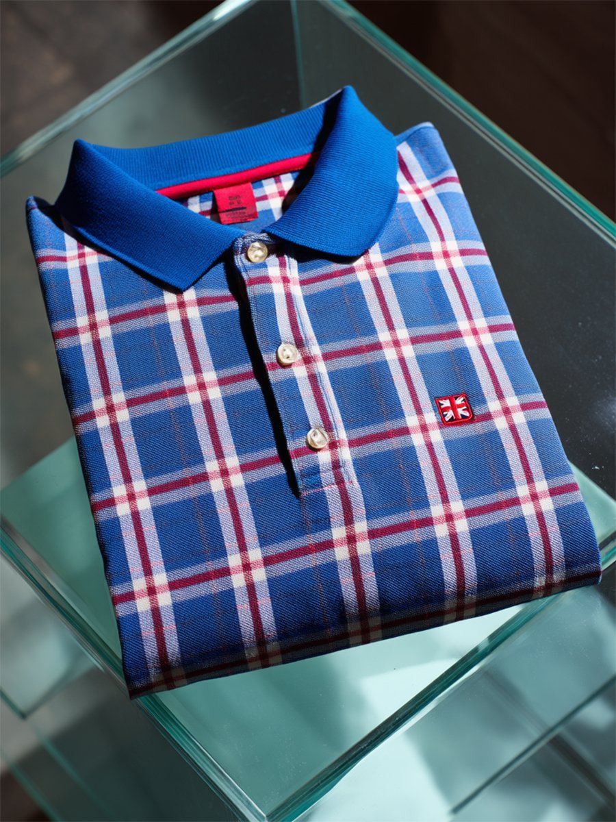 Men's Business Casual Union Jack Button Short Sleeve Polo Shirt