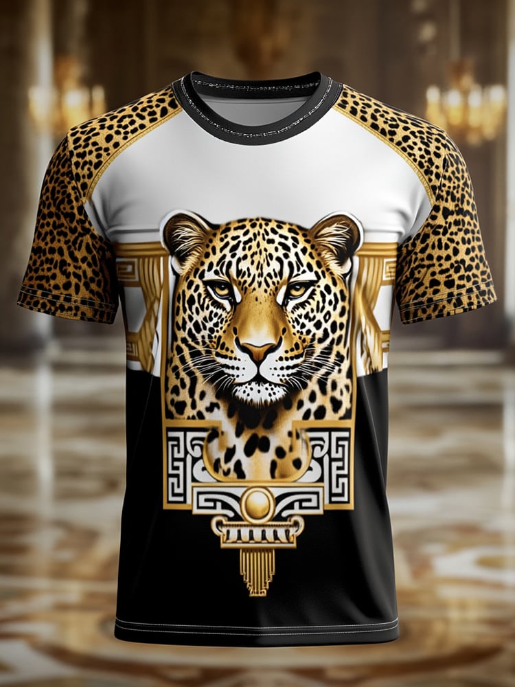 Men's Business Print Short Sleeve T-Shirt