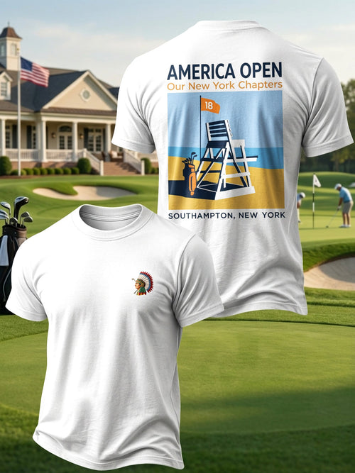 Men's Golf Enthusiast Printed Casual Tops