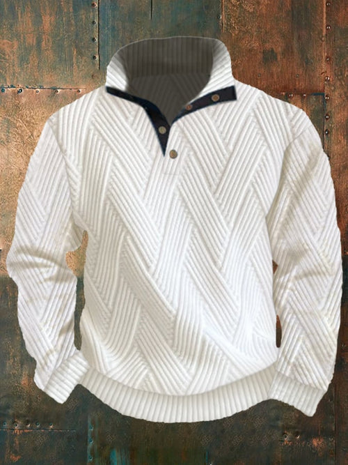 Men'S Plaid Print Long Sleeve Casual Sweatshirt