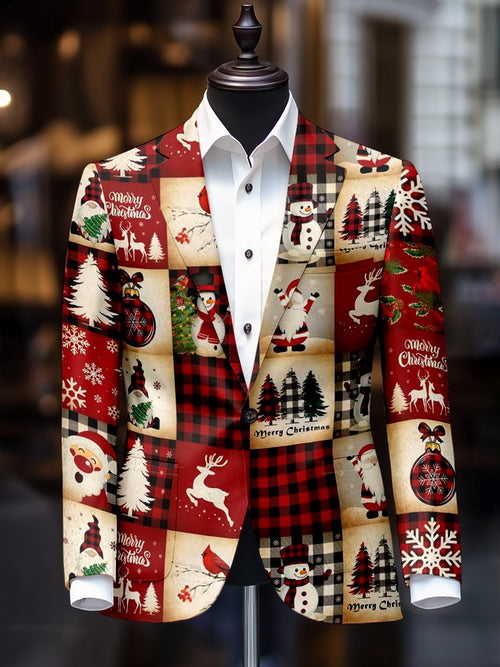Men's Business Casual Christmas Suit Outerwear
