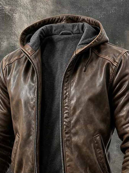 Men's Vintage Leather Outdoor Jacket