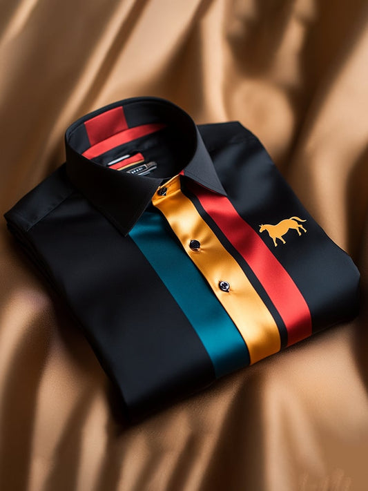 Men's Satin Luxe Long Sleeve Button Down Shirt