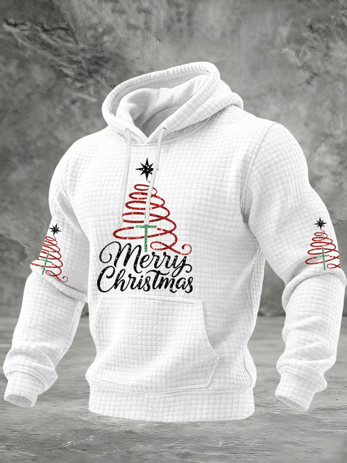 Men's Faith Cross Christmas Printed Casual Hoodie