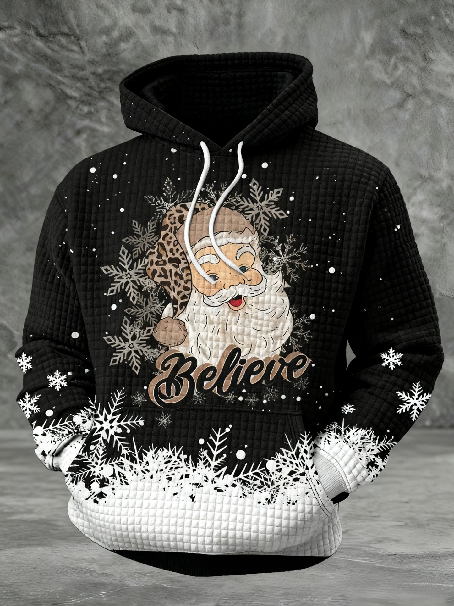 Men's Casual Christmas Print Knit Sweatshirt