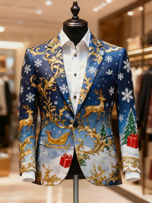 Men's Business Casual Christmas Suit Outerwear