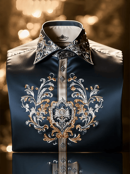 Men's Satin Luxe Short Sleeve Button-Down Shirt