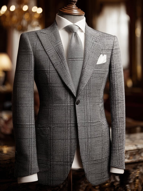 Men's Business Casual Large Pocket Peak Lapel Blazers