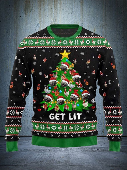 Fun Christmas tree, ugly Christmas sweatshirt