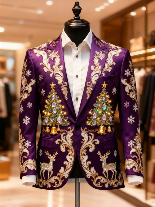 Men's Business Casual Christmas Suit Outerwear