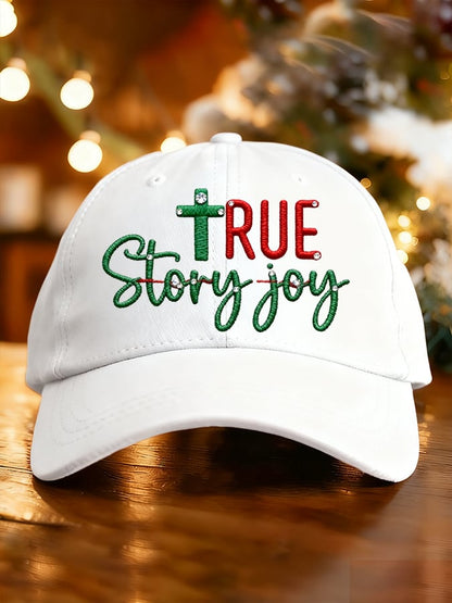 Unisex Vintage Christmas Art Design Embroidery Hat