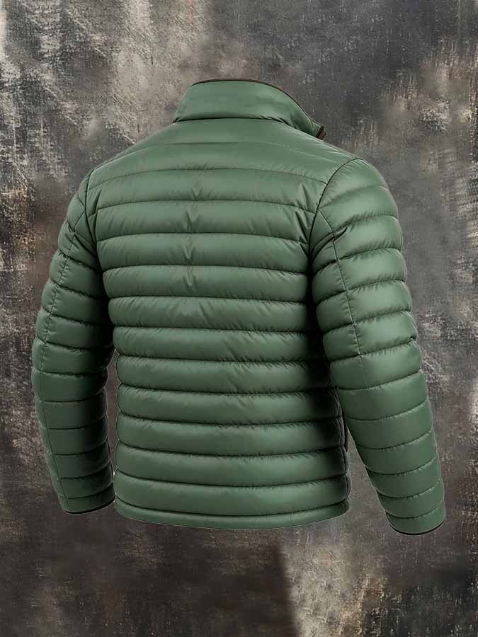 Men's Retro Color-Block Padded Jacket