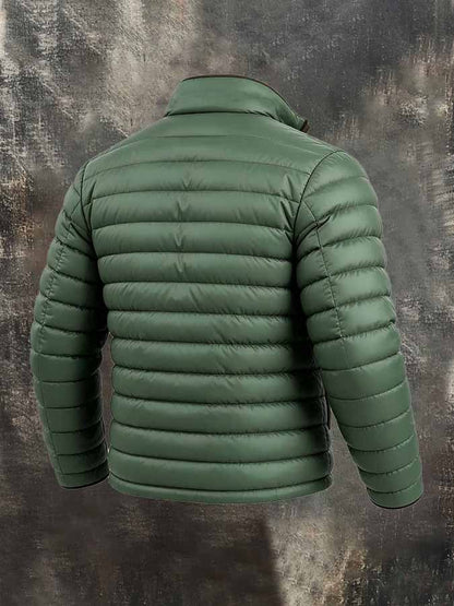 Men's Retro Color-Block Padded Jacket