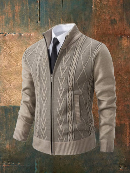Men's casual knitted sweater cardigan