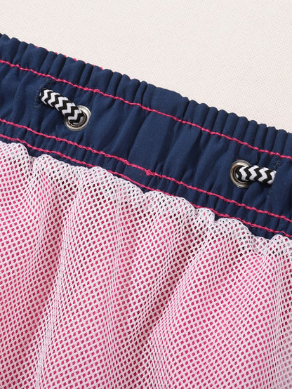 Contrast Waistband Swim Shorts
