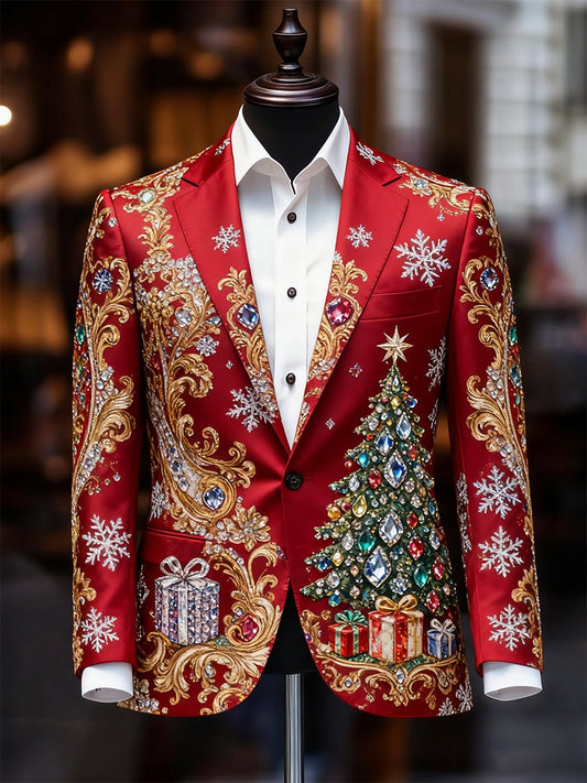 Men's Business Casual Christmas Suit Outerwear
