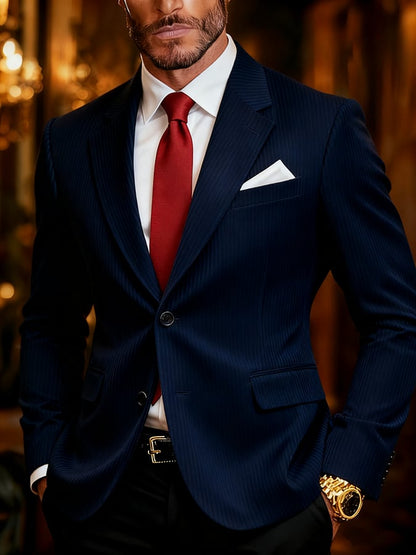 Men's Retro Single Breasted Gentleman's Business Casual Suit Jacket