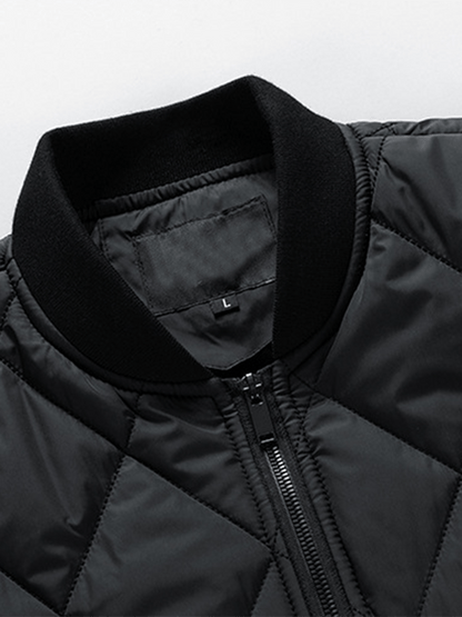 Men's Retro Diamond Pleated Cotton Casual Cotton Jacket