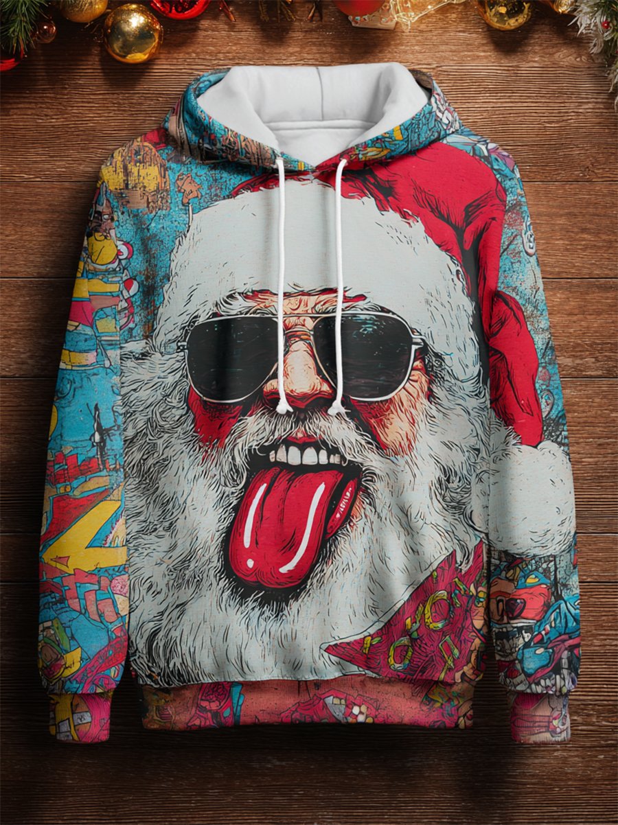 Men's Retro Santa Claus Hoodie