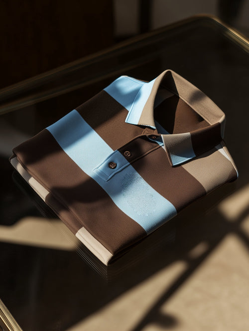Men's Classic Business Old Money Button Short Sleeve Polo Shirt