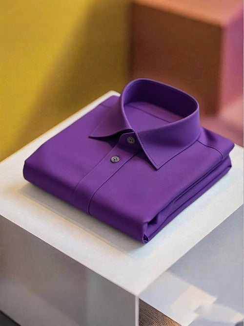 Men's Business Casual Logo Lapel Short Sleeve Shirt