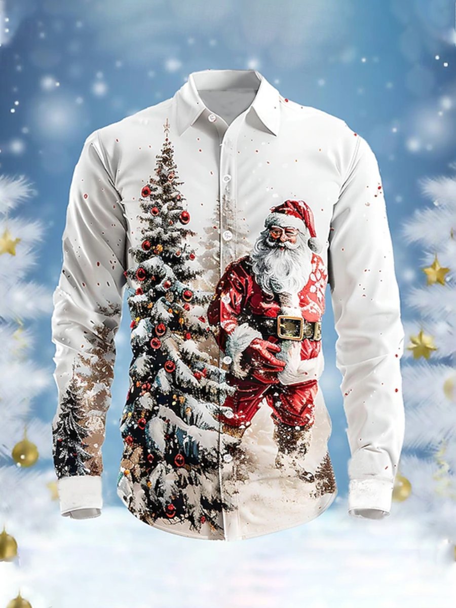 Men's Santa Claus Long-Sleeved Shirt