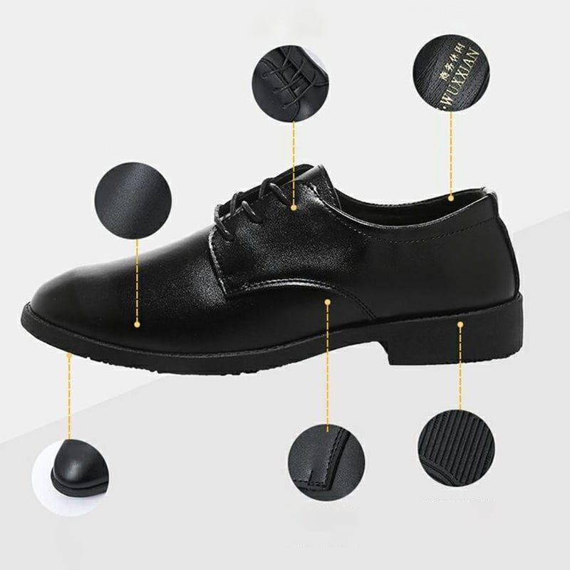 Men's British Business Wedding Casual Lace-up Formal Leather Shoes
