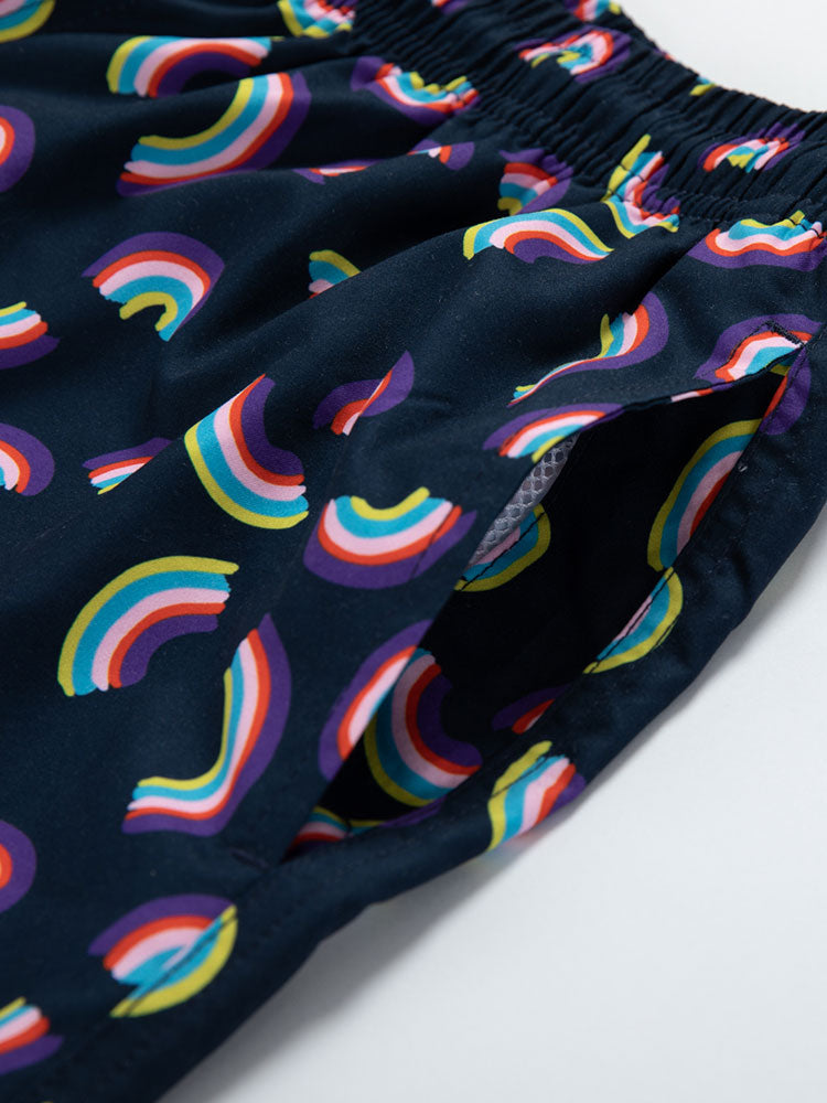 Rainbow Print Swim Shorts