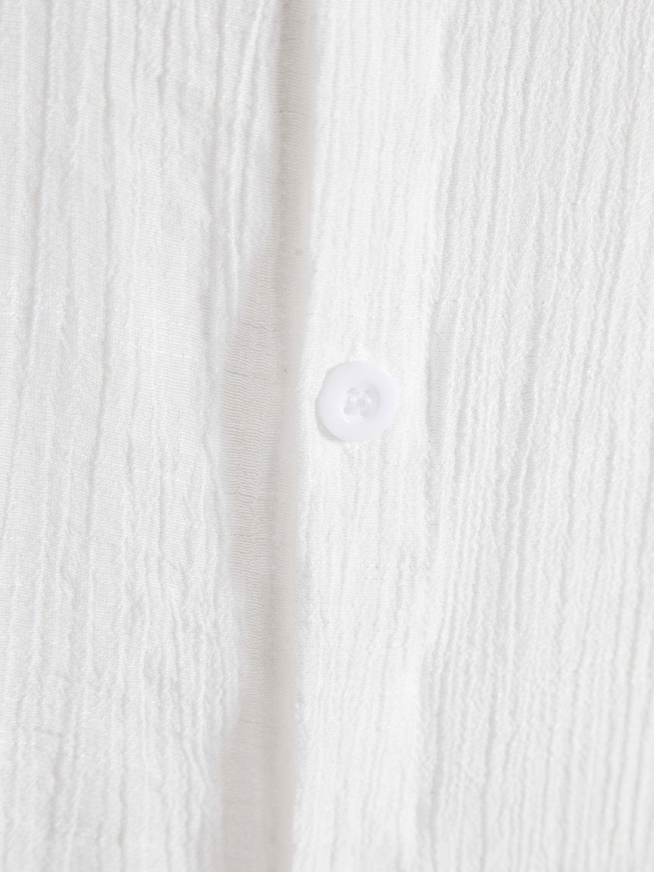 Light Crinkled Fabric Button Up Shirt