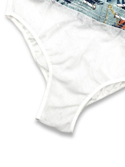 Palm Tree Sunset Print Swim Shorts