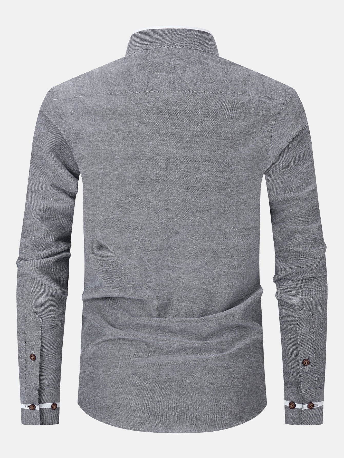 Long Sleeve Contrast Stand Collar Shirt
