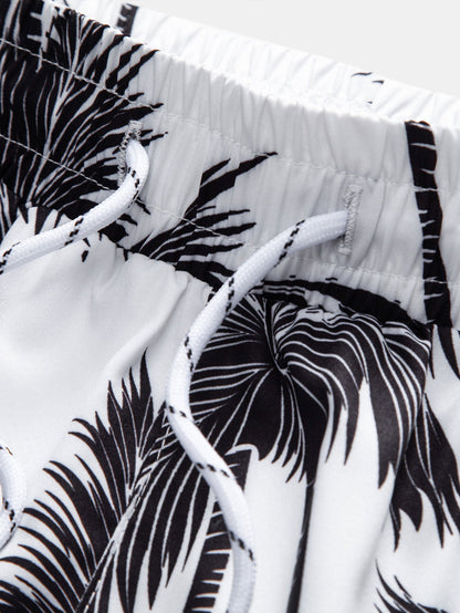 Palm Tree Print Swim Shorts