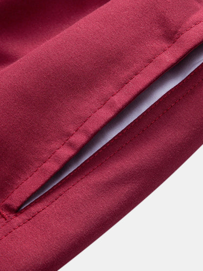 Solid Drawstring Swim Shorts