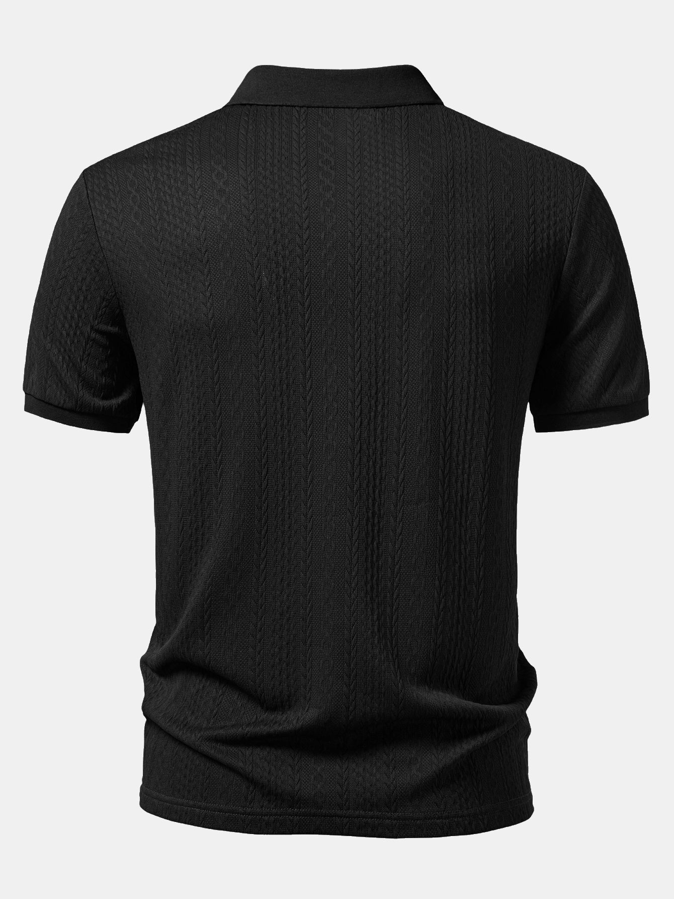Twist Jacquard V Neck Polo