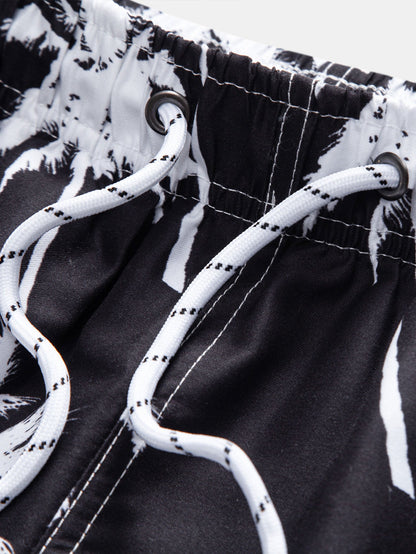 Palm Tree Print Swim Shorts