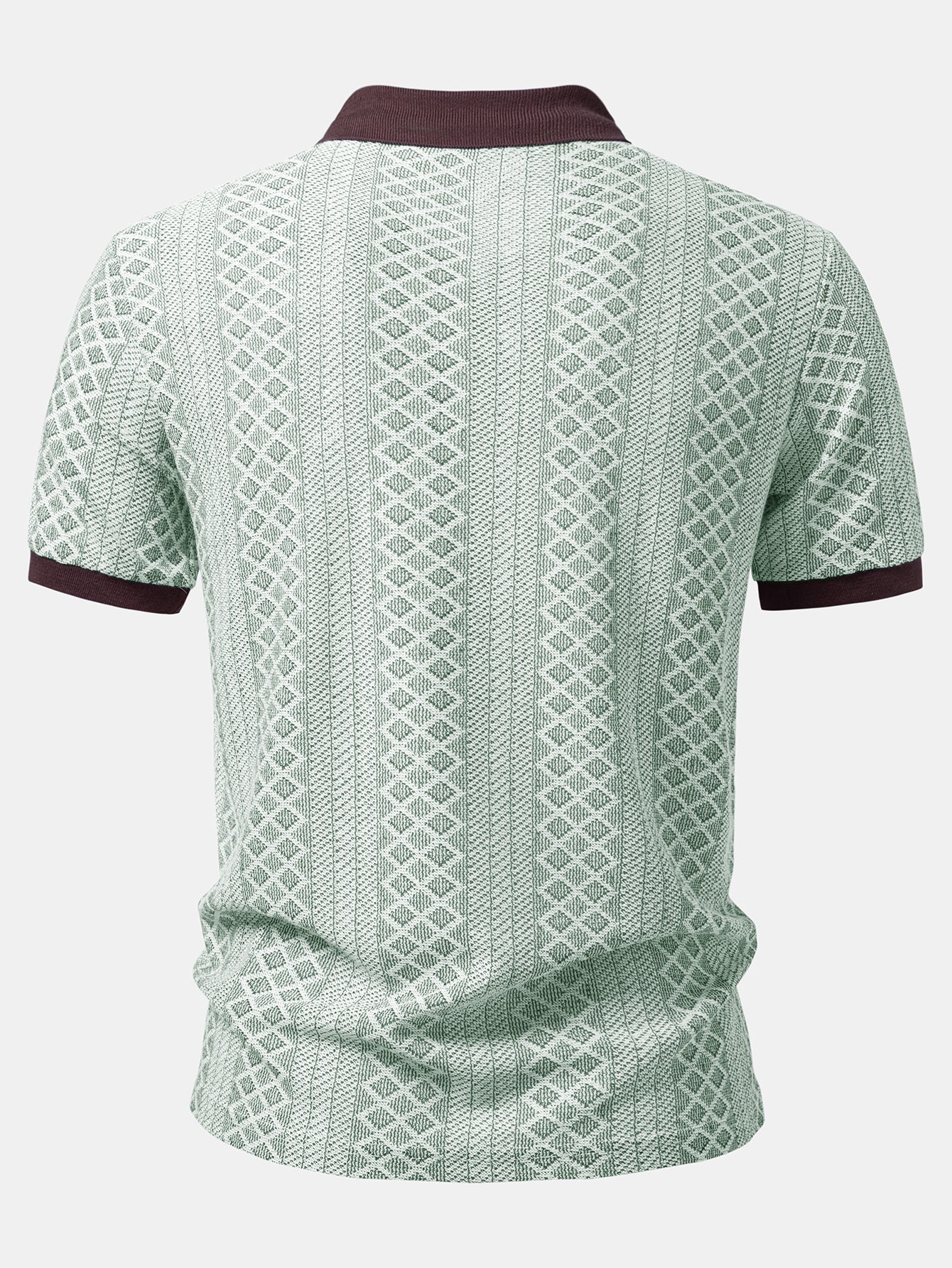 Geometric Rhombus Jacquard Polo