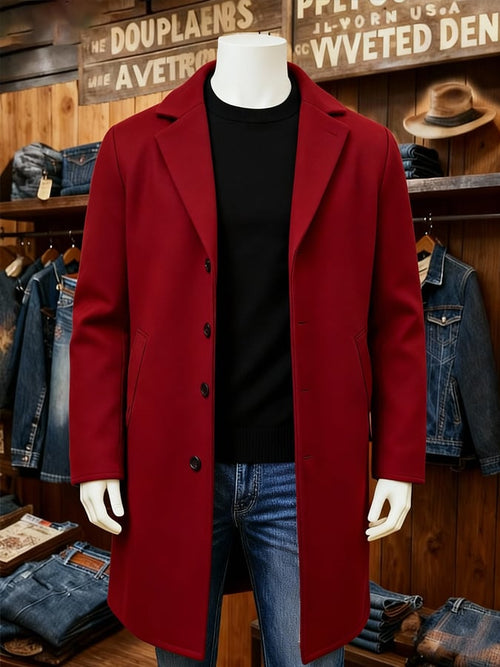 Men'S Fashionable Warm Woolen Windbreaker Jacket