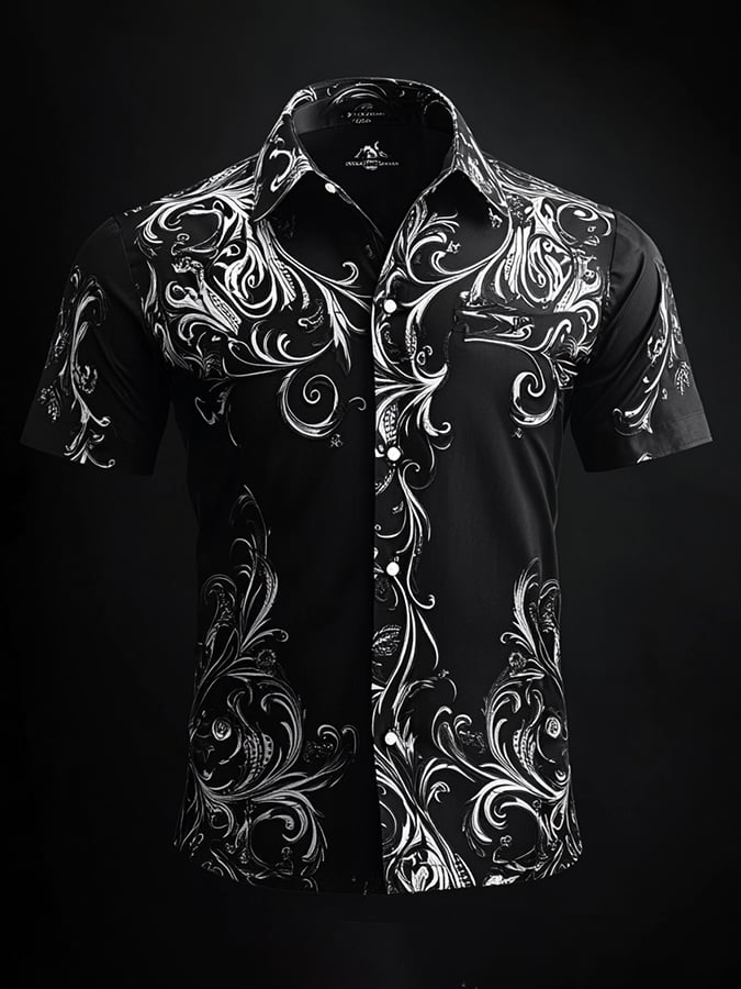 Men's Casual Vintage Brogue Shirt