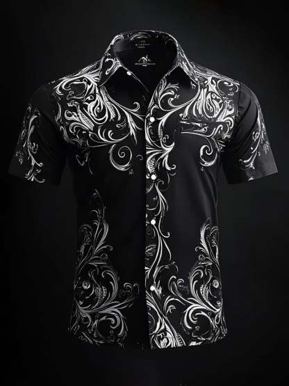 Men's Casual Vintage Brogue Shirt
