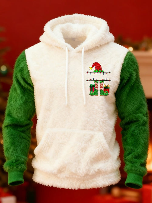 Christmas Lights Flannel Hoodie