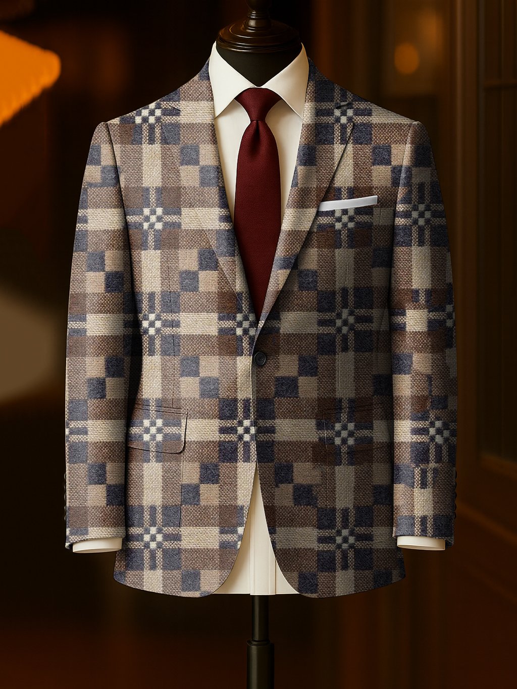 Men's Business Casual Large Pocket Notch Lapel Blazers