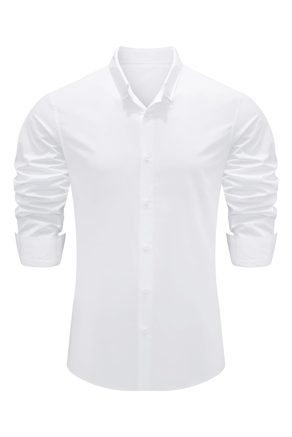 JMIERR Mens Cotton Linen Button Down Shirt Casual Stylish Long Sleeve Business Dress Shirts